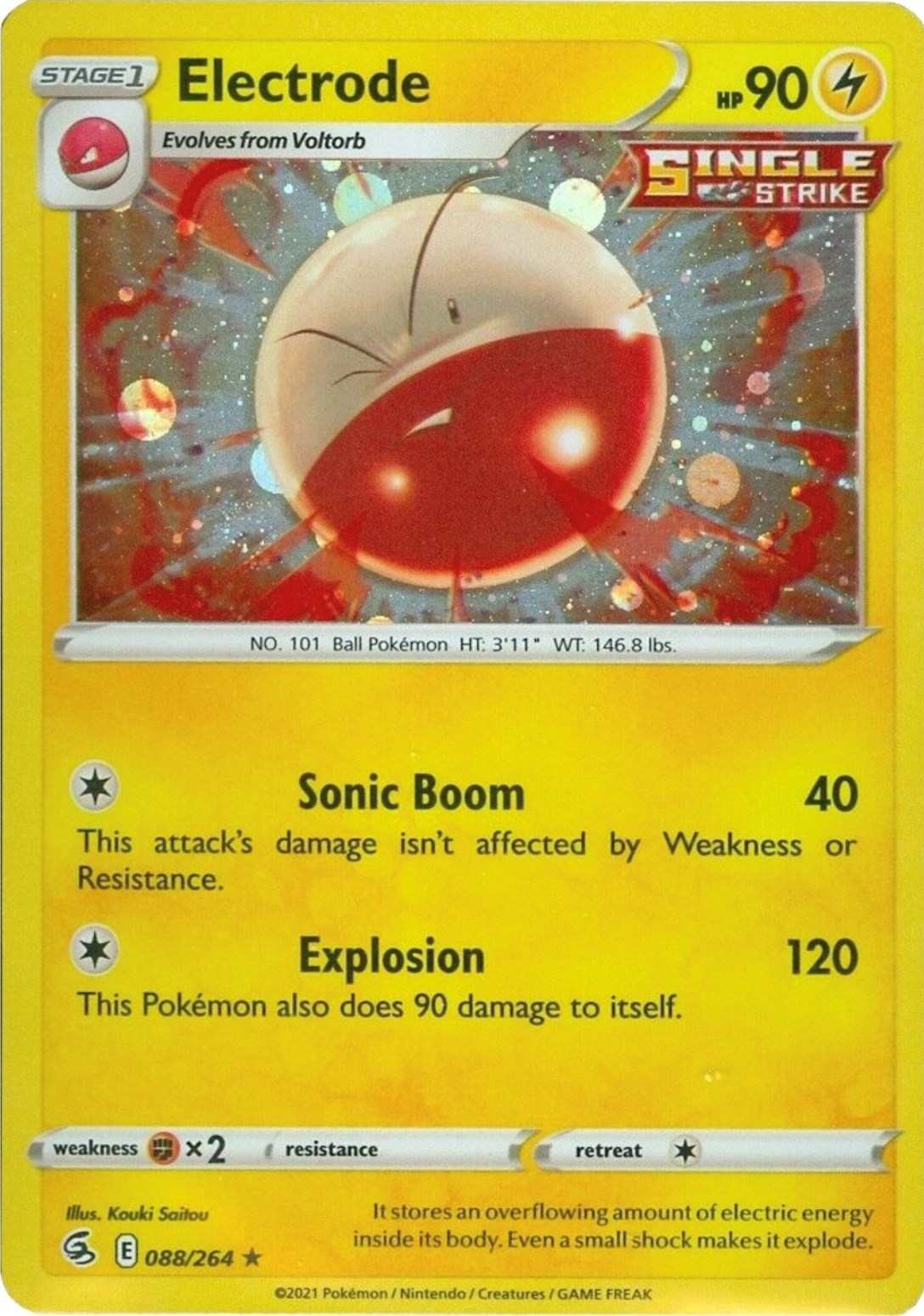 Electrode (088/264) (Cosmos Holo) [Sword & Shield: Fusion Strike] | RetroPlay Games