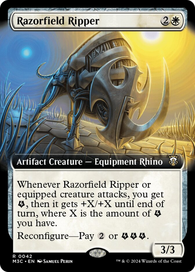 Razorfield Ripper (Extended Art) (Ripple Foil) [Modern Horizons 3 Commander] | RetroPlay Games