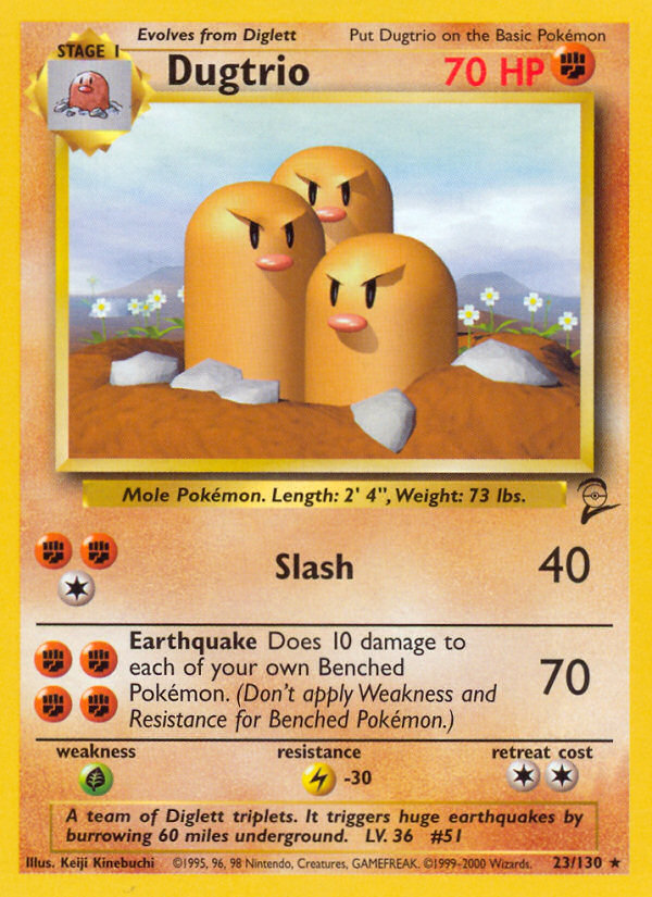Dugtrio (23/130) [Base Set 2] | RetroPlay Games