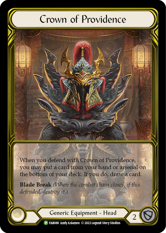 Crown of Providence (Golden) [FAB088] (Promo)  Cold Foil | RetroPlay Games