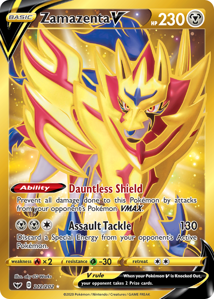 Zamazenta V (212/202) [Sword & Shield: Base Set] | RetroPlay Games