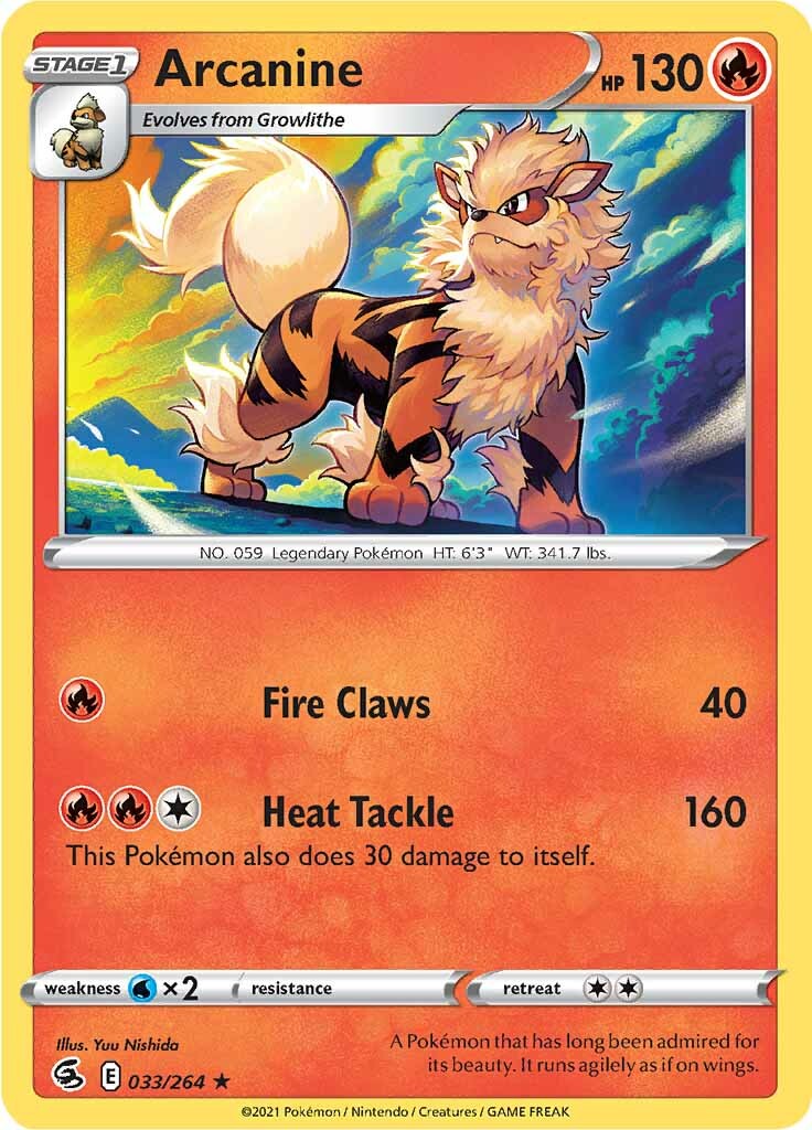 Arcanine (033/264) [Sword & Shield: Fusion Strike] | RetroPlay Games