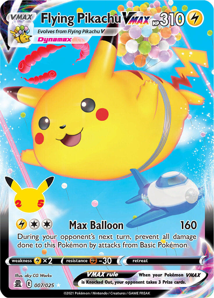 Flying Pikachu VMAX (007/025) [Celebrations: 25th Anniversary] | RetroPlay Games