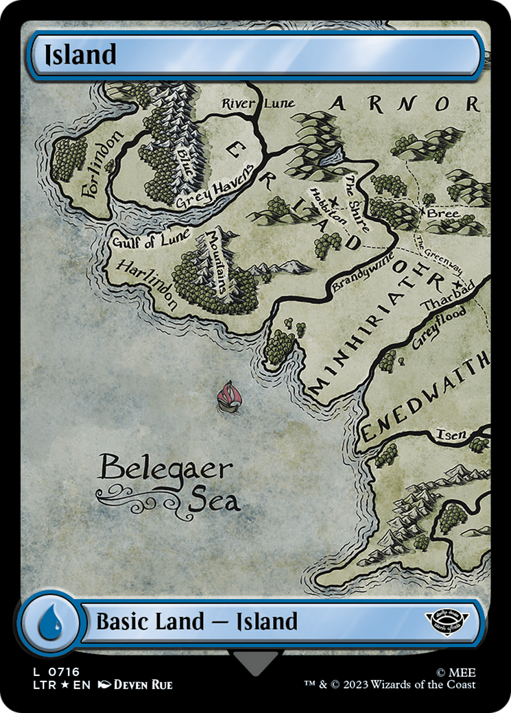 Island (0716) (Surge Foil) [The Lord of the Rings: Tales of Middle-Earth] | RetroPlay Games