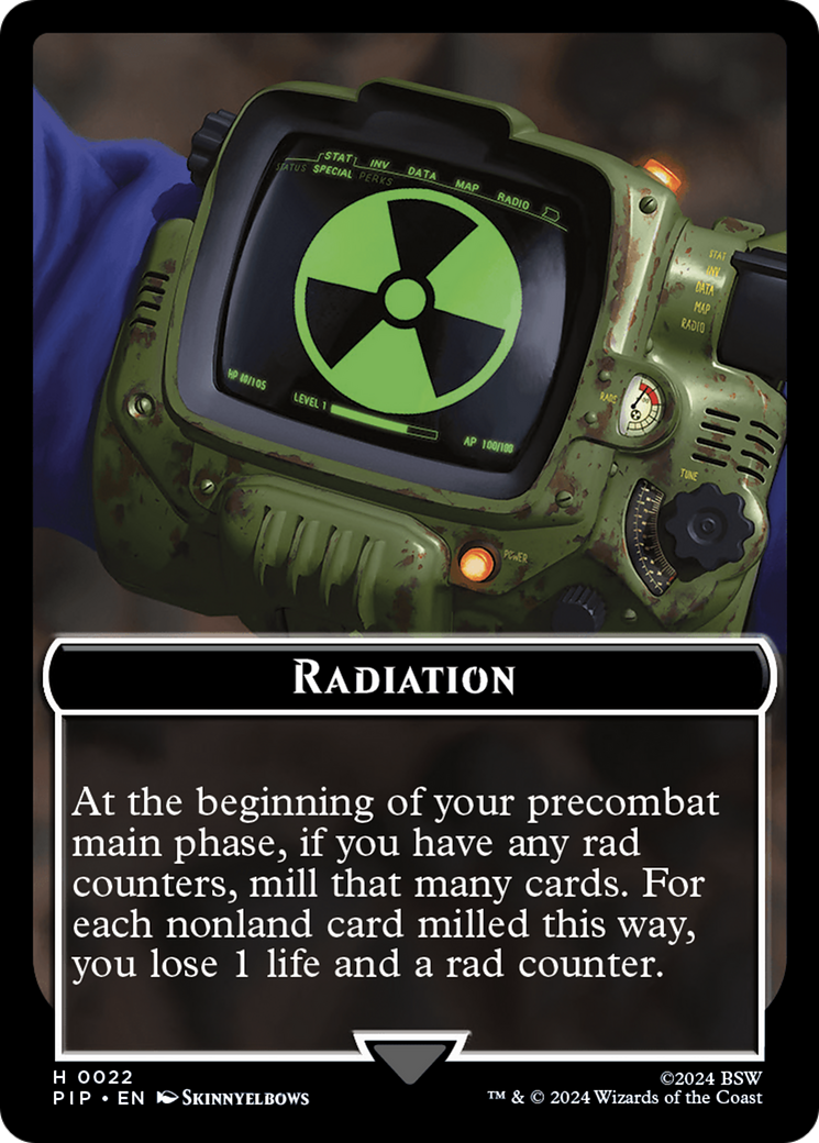 Radiation // Clue Double-Sided Token [Fallout Tokens] | RetroPlay Games