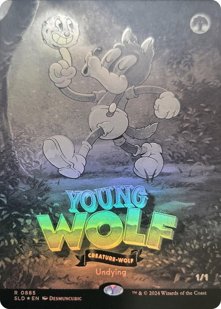 Young Wolf (Black & White Foil) [Secret Lair Drop Series] | RetroPlay Games