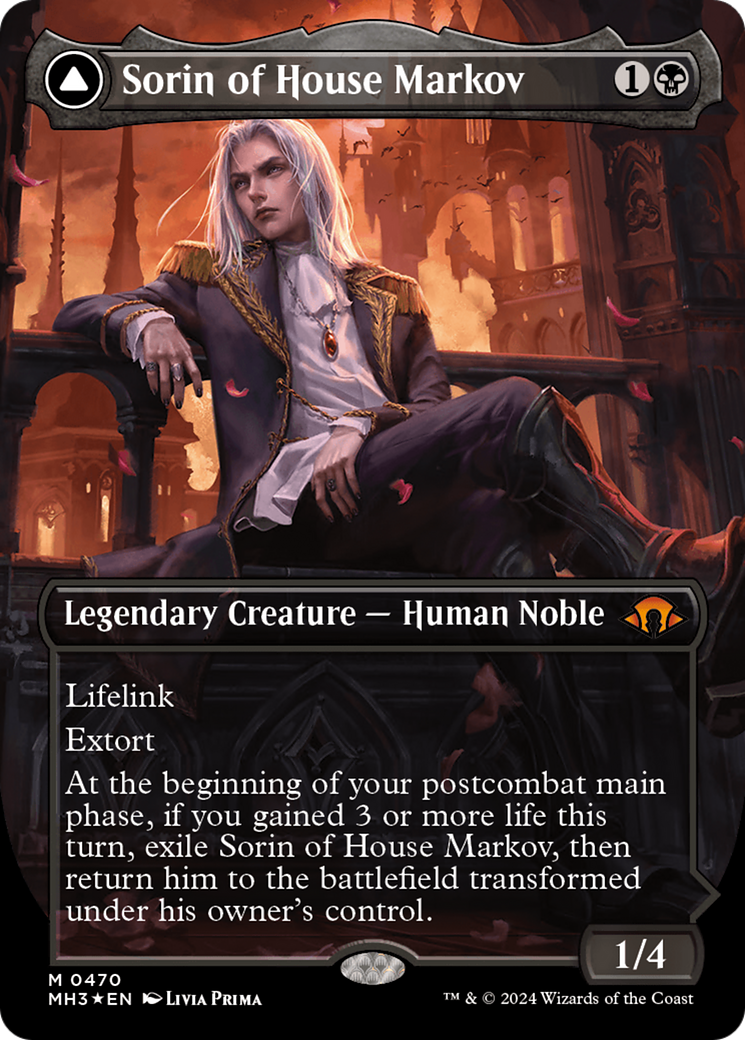 Sorin of House Markov // Sorin, Ravenous Neonate (Borderless) (Textured Foil) [Modern Horizons 3] | RetroPlay Games