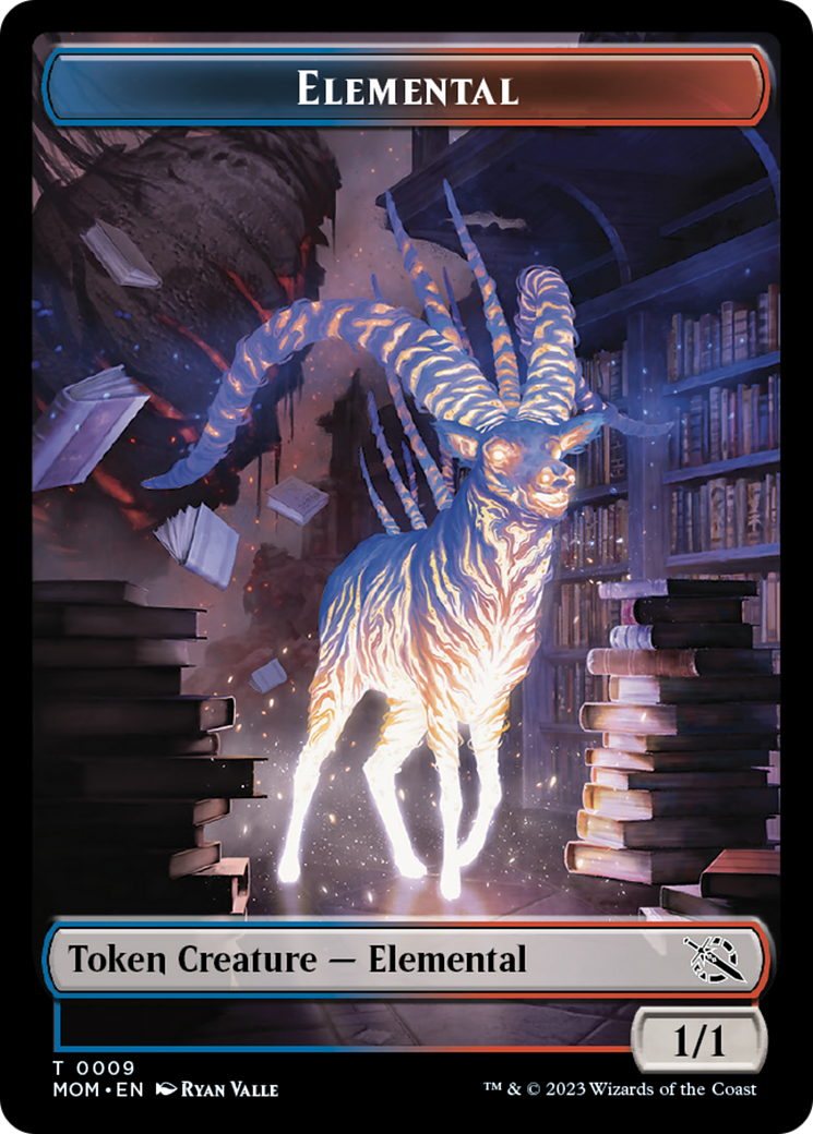 Elemental (9) // Wrenn and Realmbreaker Emblem Double-Sided Token [March of the Machine Tokens] | RetroPlay Games