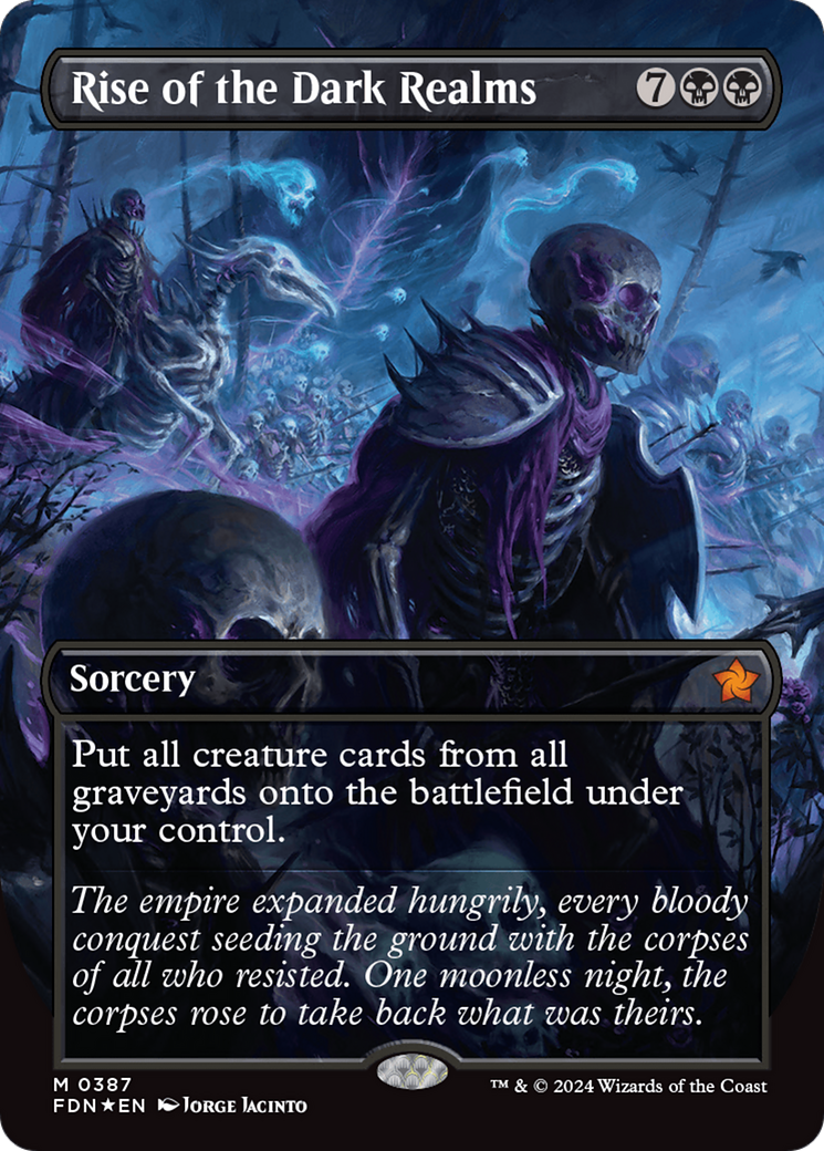 Rise of the Dark Realms (Borderless) (Mana Foil) [Foundations] | RetroPlay Games