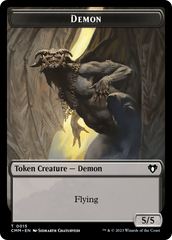 Eldrazi Spawn // Demon Double-Sided Token [Commander Masters Tokens] | RetroPlay Games