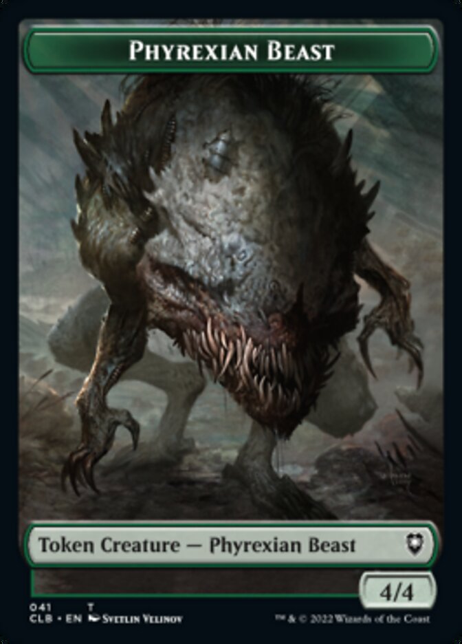 Phyrexian Beast // Wurm Double-Sided Token [Commander Legends: Battle for Baldur's Gate Tokens] | RetroPlay Games