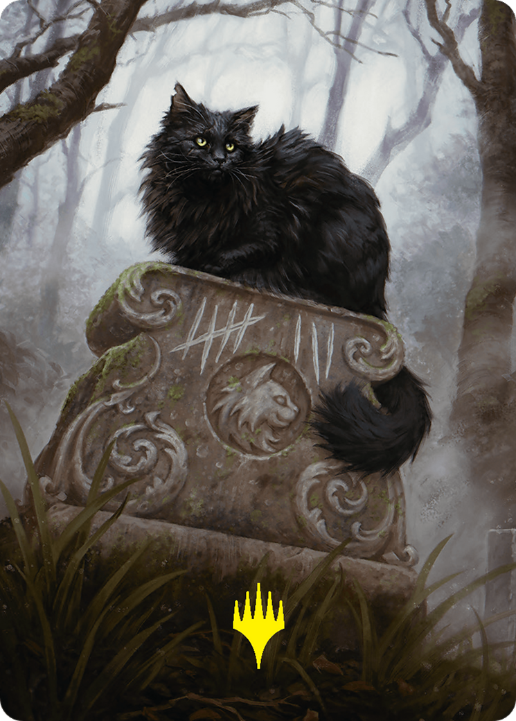 Nine-Lives Familiar 2 Art Card (36/54) (Gold-Stamped Planeswalker Symbol) [Foundations Art Series] | RetroPlay Games