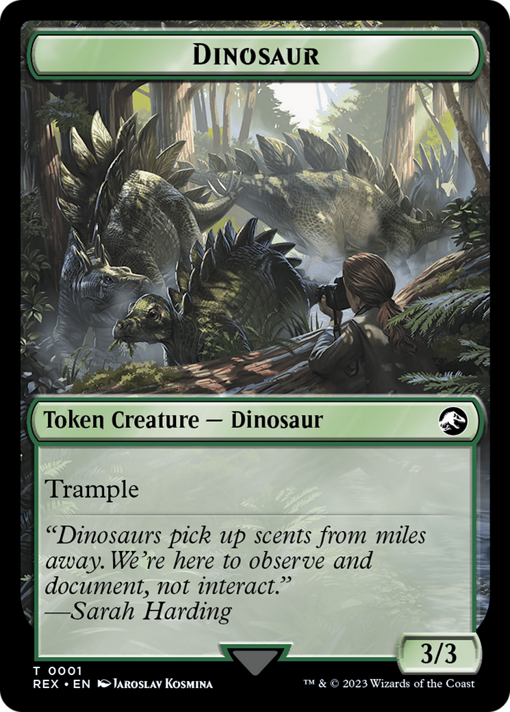 Fungus Dinosaur // Dinosaur (0001) Double-Sided Token [The Lost Caverns of Ixalan Tokens] | RetroPlay Games