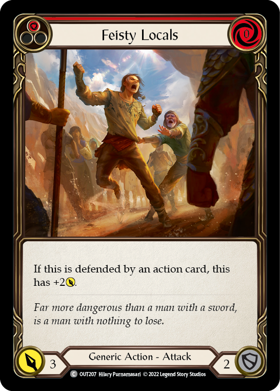 Feisty Locals (Red) [OUT207] (Outsiders)  Rainbow Foil | RetroPlay Games