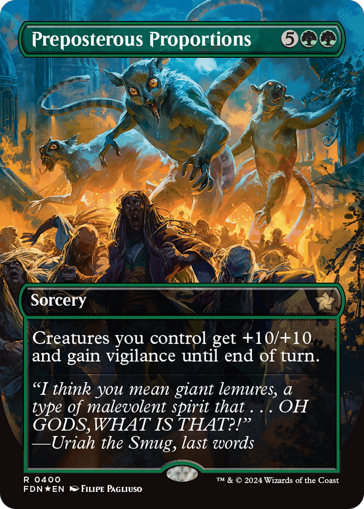 Preposterous Proportions (Borderless) (Mana Foil) [Foundations] | RetroPlay Games