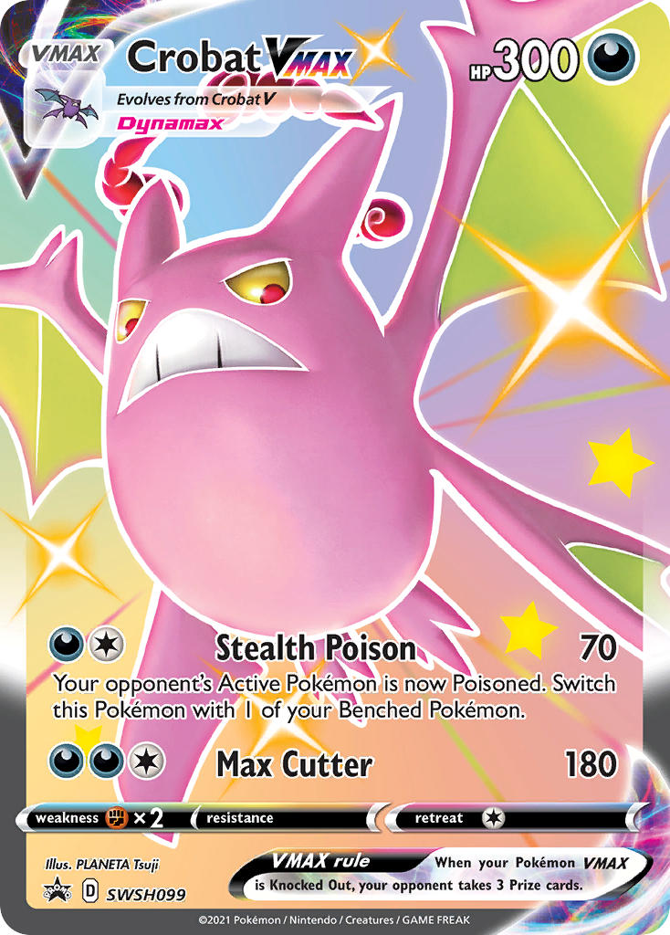 Crobat VMAX (SWSH099) (Jumbo Card) [Sword & Shield: Black Star Promos] | RetroPlay Games