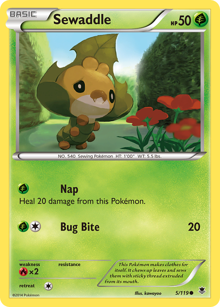 Sewaddle (5/119) [XY: Phantom Forces] | RetroPlay Games