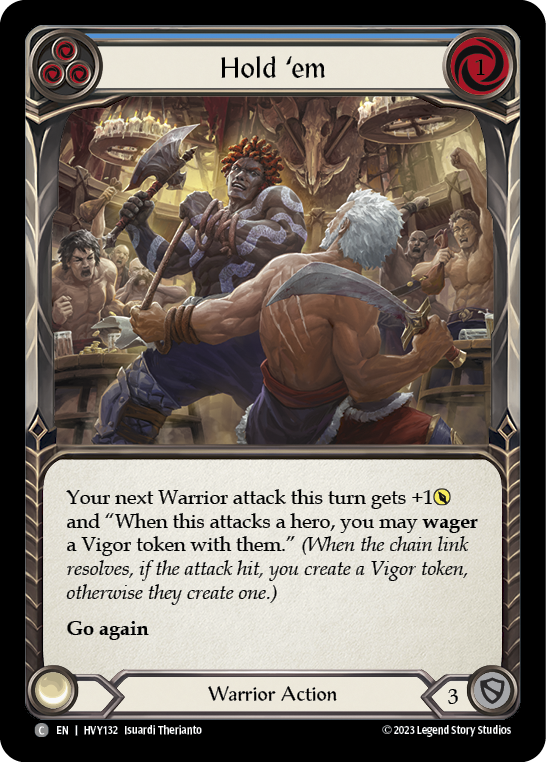 Hold 'em (Blue) [HVY132] (Heavy Hitters)  Rainbow Foil | RetroPlay Games