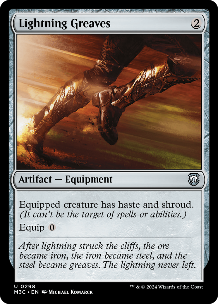 Lightning Greaves (Ripple Foil) [Modern Horizons 3 Commander] | RetroPlay Games