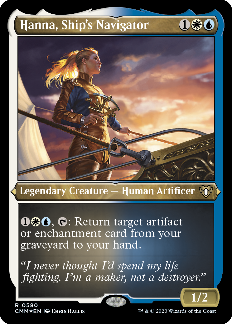 Hanna, Ship's Navigator (Foil Etched) [Commander Masters] | RetroPlay Games