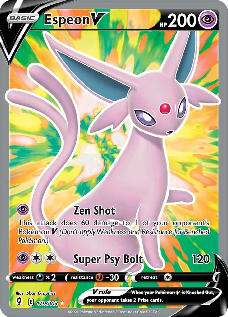 Espeon V (179/203) [Sword & Shield: Evolving Skies] | RetroPlay Games