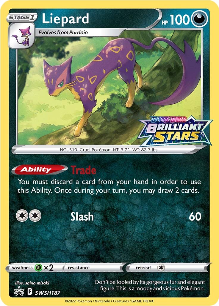 Liepard (SWSH187) (Prerelease Promo) [Sword & Shield: Black Star Promos] | RetroPlay Games