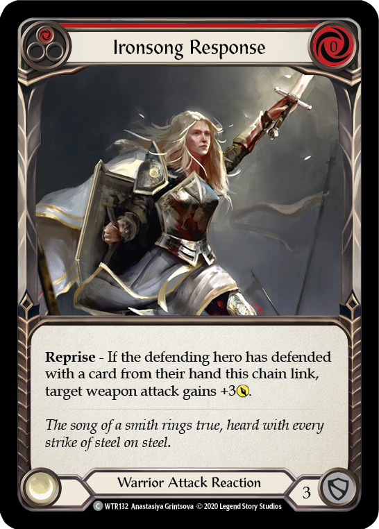 Ironsong Response (Red) [U-WTR132] (Welcome to Rathe Unlimited)  Unlimited Rainbow Foil | RetroPlay Games
