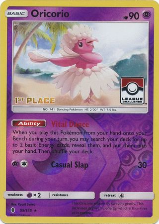Oricorio (55/145) (League Promo 1st Place) [Sun & Moon: Guardians Rising] | RetroPlay Games
