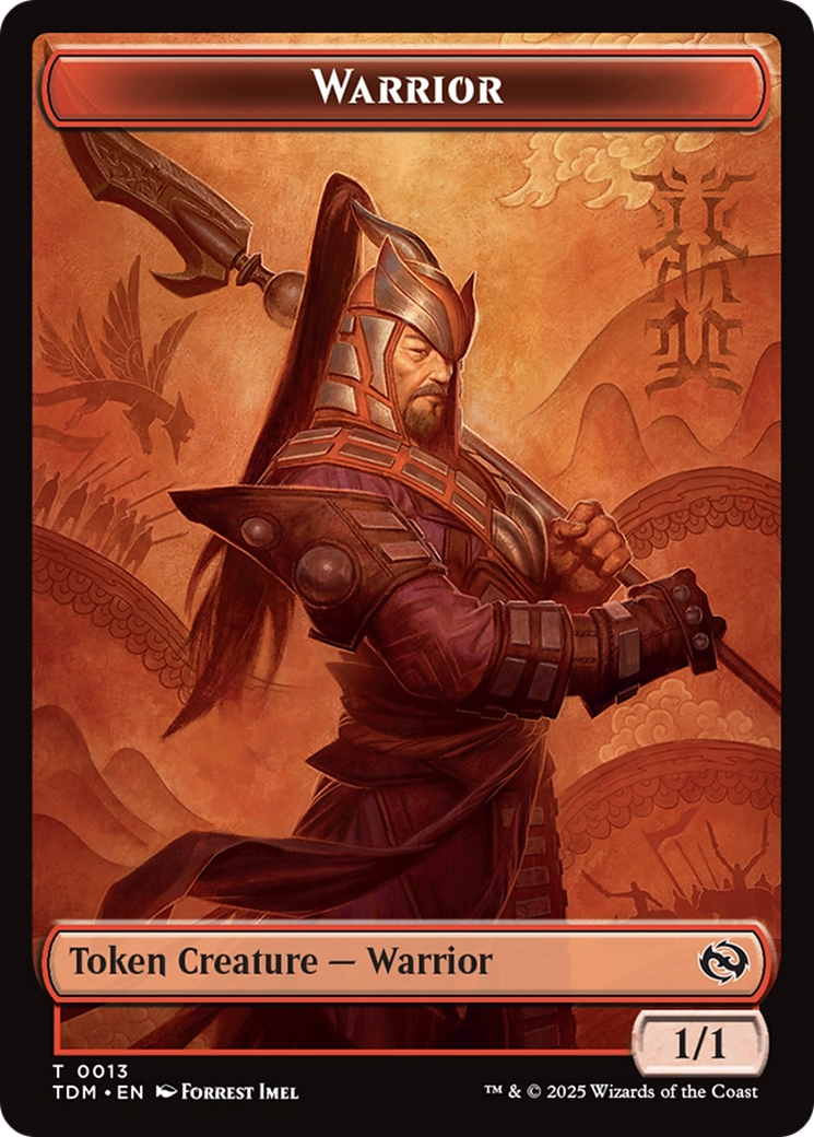 Goblin // Warrior Double-Sided Token [Tarkir: Dragonstorm Tokens] | RetroPlay Games