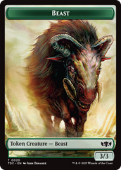 Beast // Treasure Double-Sided Token [Tarkir: Dragonstorm Commander Tokens] | RetroPlay Games