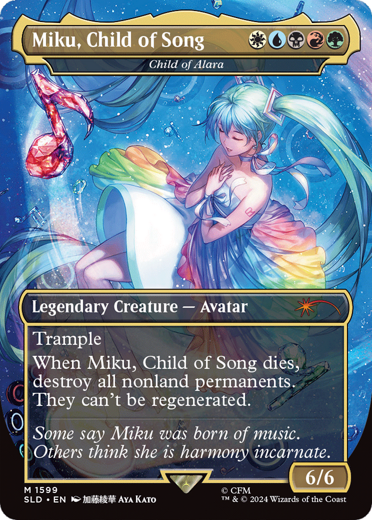 Miku, Child of Song - Child of Alara (Rainbow Foil) [Secret Lair Drop Series] | RetroPlay Games