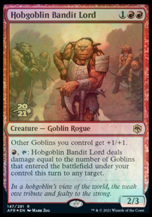 Hobgoblin Bandit Lord [Dungeons & Dragons: Adventures in the Forgotten Realms Prerelease Promos] | RetroPlay Games