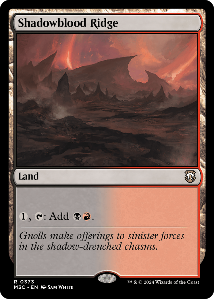 Shadowblood Ridge (Ripple Foil) [Modern Horizons 3 Commander] | RetroPlay Games