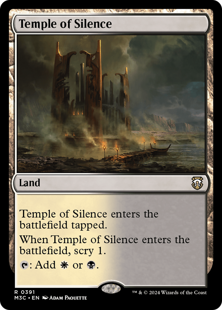 Temple of Silence (Ripple Foil) [Modern Horizons 3 Commander] | RetroPlay Games