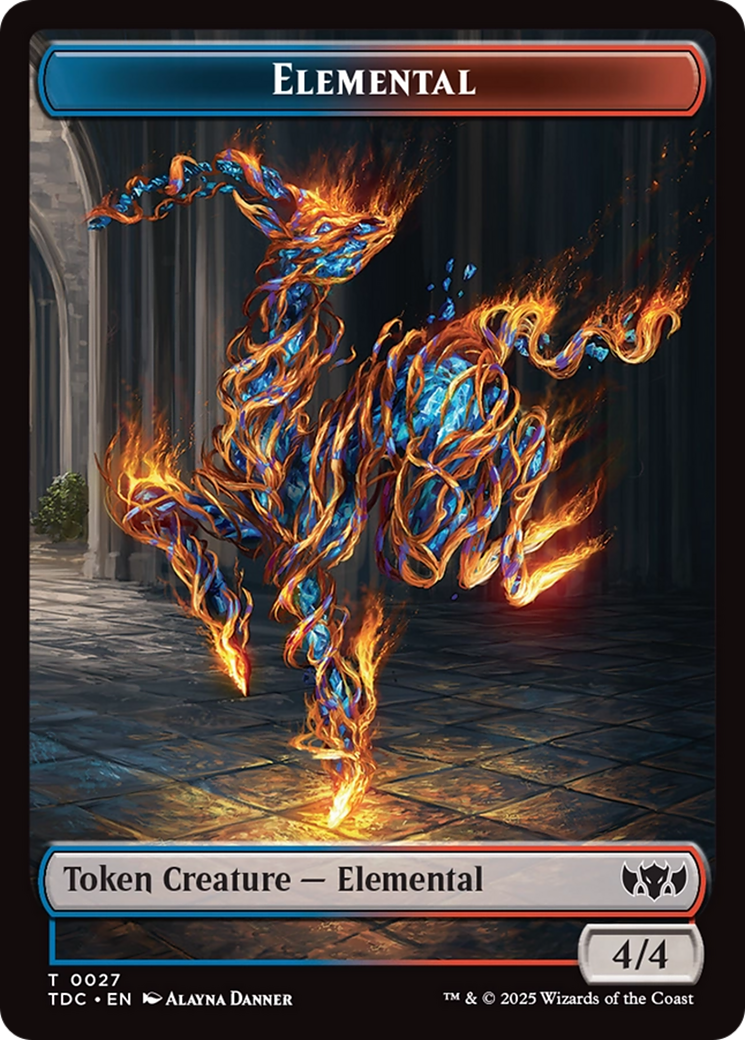 Elemental (0027) // Monk Double-Sided Token [Tarkir: Dragonstorm Commander Tokens] | RetroPlay Games
