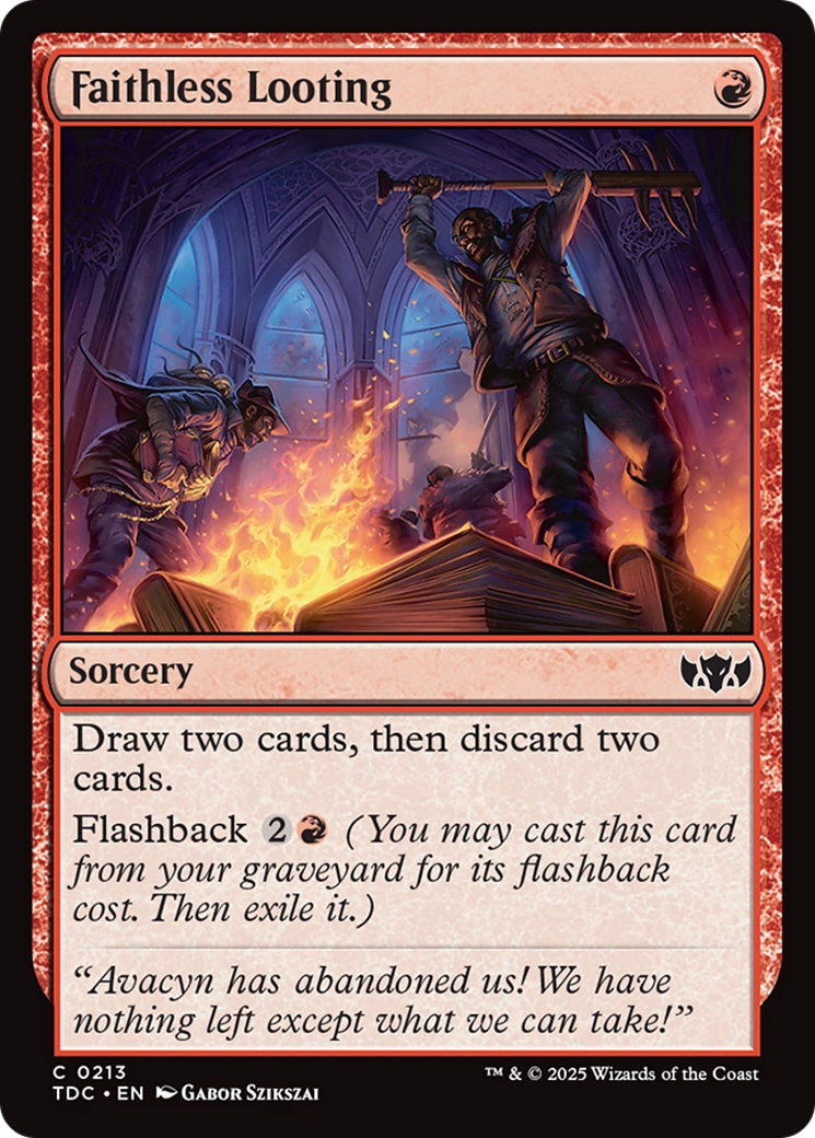 Faithless Looting [Tarkir: Dragonstorm Commander] | RetroPlay Games