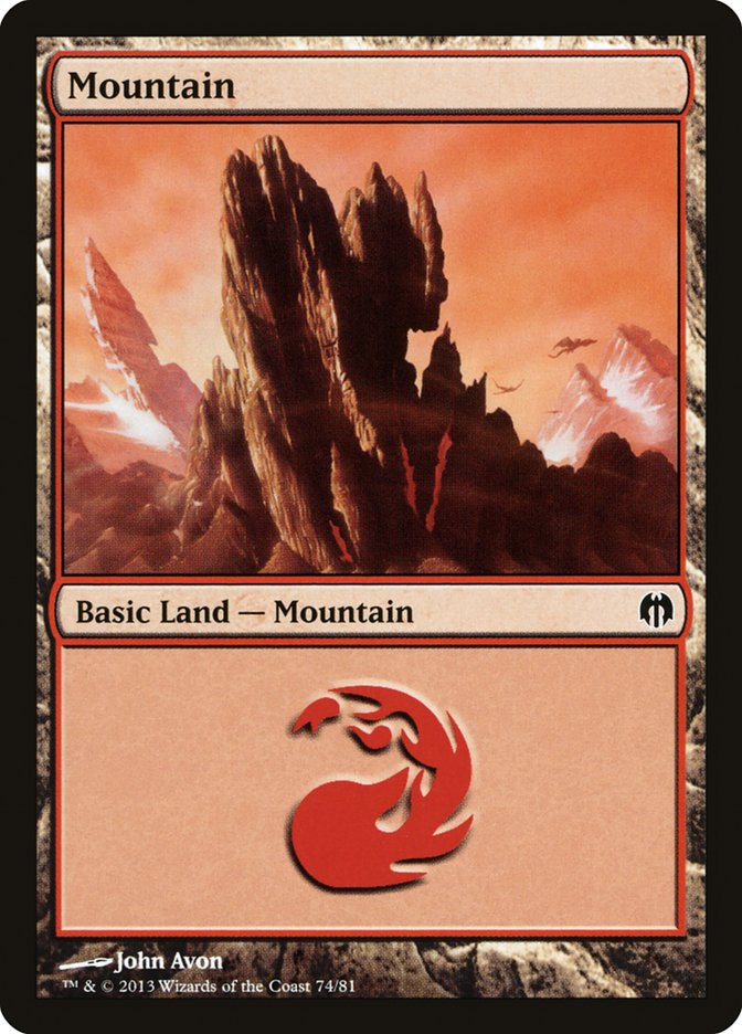 Mountain (74) [Duel Decks: Heroes vs. Monsters] | RetroPlay Games