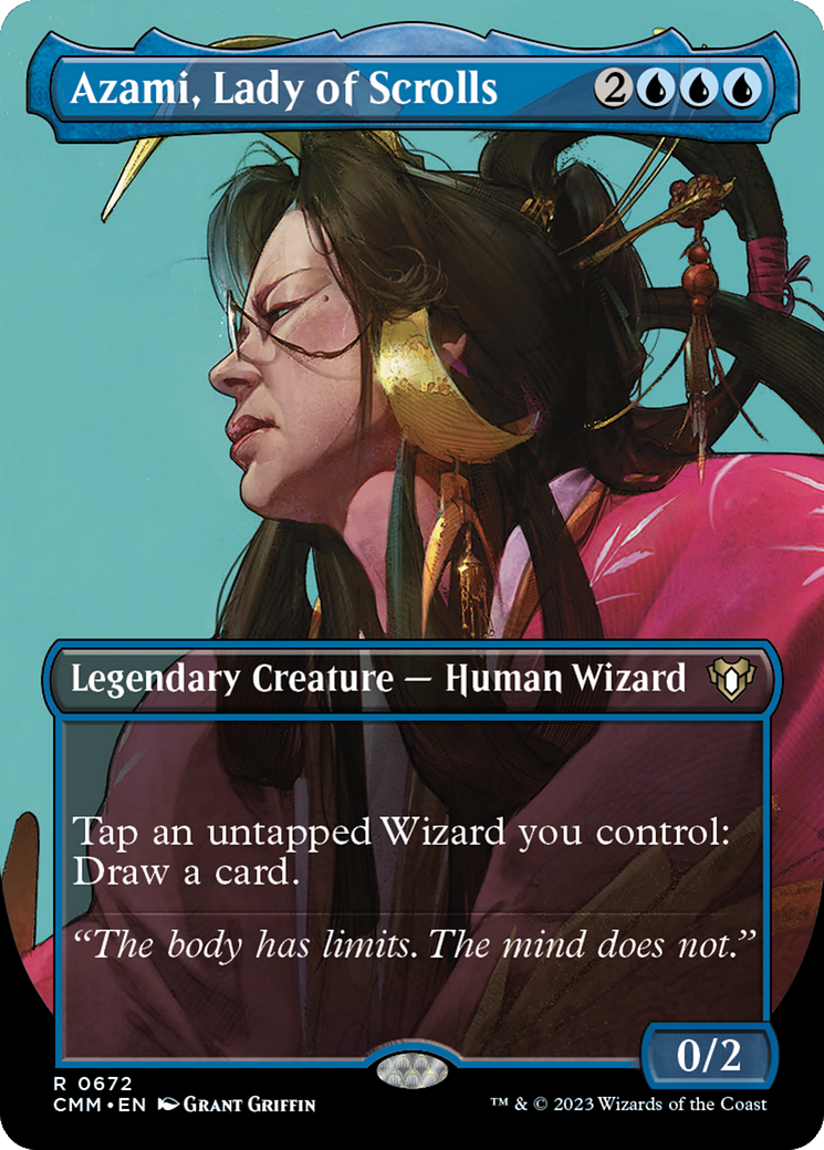 Azami, Lady of Scrolls (Borderless Profile) [Commander Masters] | RetroPlay Games