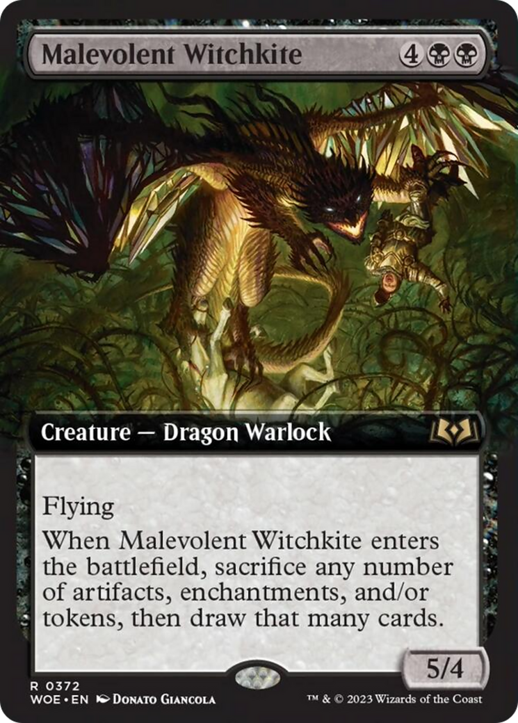 Malevolent Witchkite (Extended Art) [Wilds of Eldraine] | RetroPlay Games