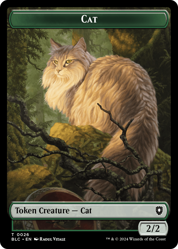 Elemental // Cat Double-Sided Token [Bloomburrow Commander Tokens] | RetroPlay Games