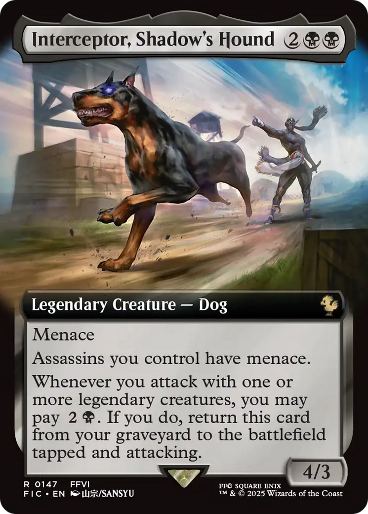 Interceptor, Shadow's Hound (Extended Art) [FINAL FANTASY Commander] | RetroPlay Games