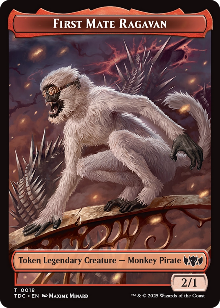 First Mate Ragavan // Treasure Double-Sided Token [Tarkir: Dragonstorm Commander Tokens] | RetroPlay Games