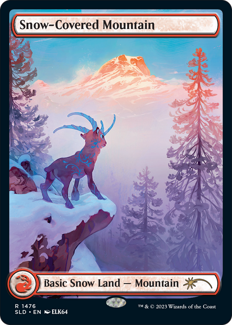 Snow-Covered Mountain (1476) (Rainbow Foil) [Secret Lair Drop Series] | RetroPlay Games