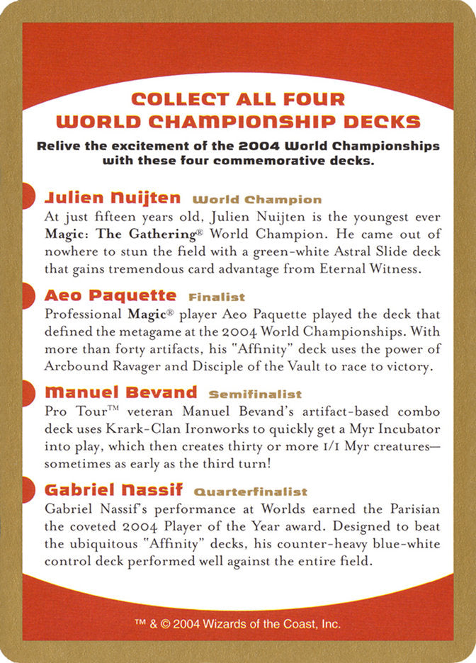 2004 World Championships Ad [World Championship Decks 2004] | RetroPlay Games