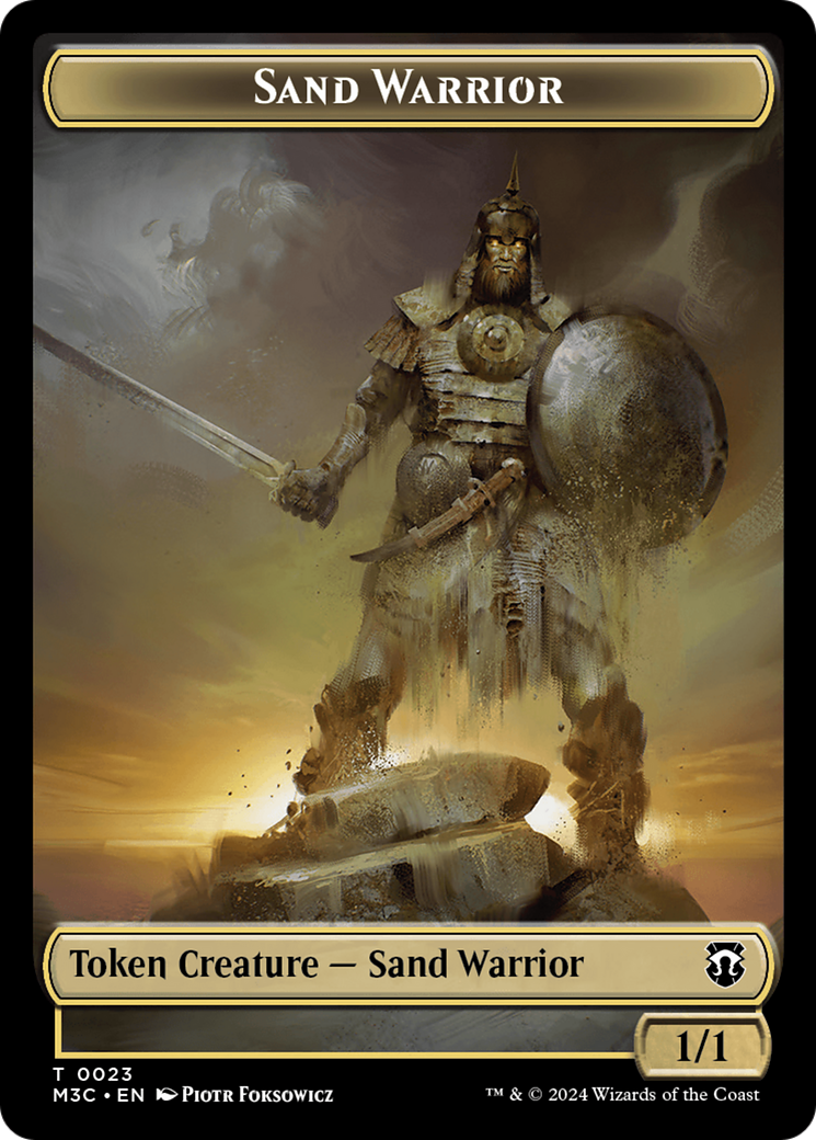 Marit Lage (Ripple Foil) // Sand Warrior Double-Sided Token [Modern Horizons 3 Commander Tokens] | RetroPlay Games