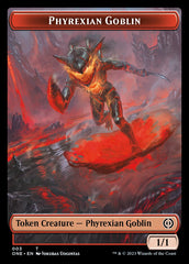 Rebel // Phyrexian Goblin Double-Sided Token [Phyrexia: All Will Be One Tokens] | RetroPlay Games