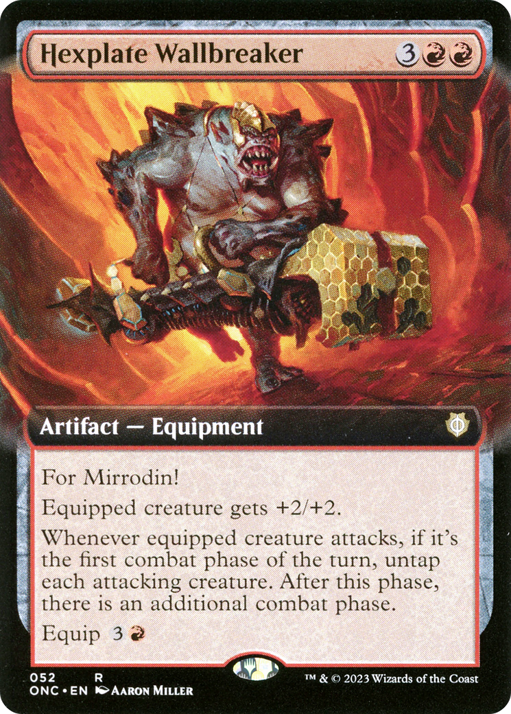 Hexplate Wallbreaker (Extended Art) [Phyrexia: All Will Be One Commander] | RetroPlay Games