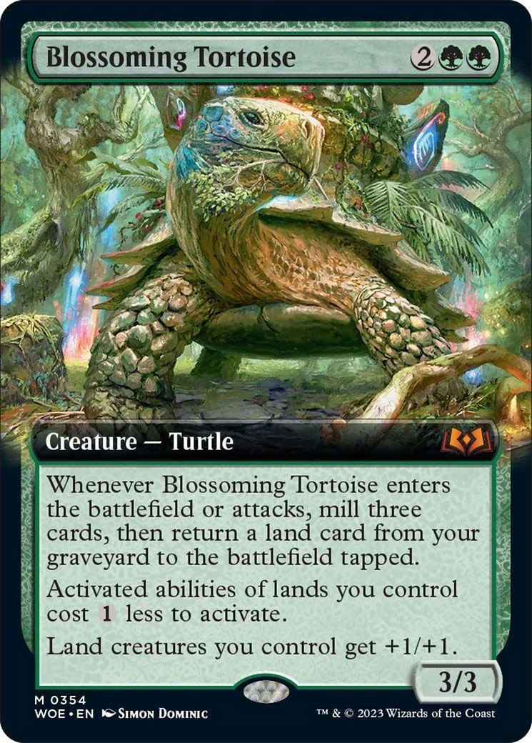 Blossoming Tortoise (Extended Art) [Wilds of Eldraine] | RetroPlay Games