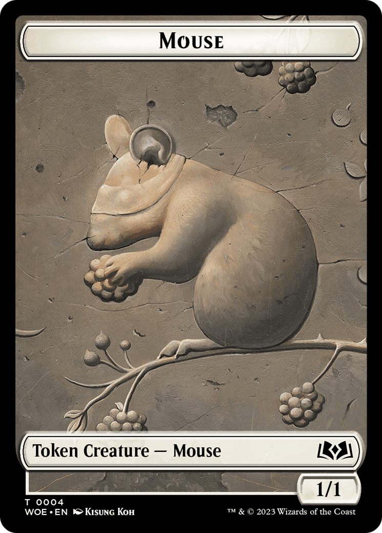 Mouse // Food (0013) Double-Sided Token [Wilds of Eldraine Tokens] | RetroPlay Games