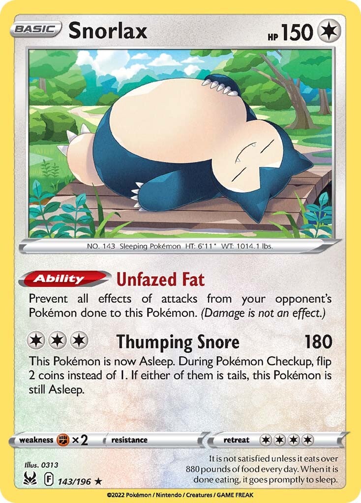 Snorlax (143/196) [Sword & Shield: Lost Origin] | RetroPlay Games